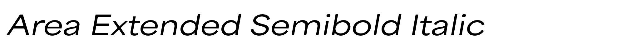 Area Extended Semibold Italic image